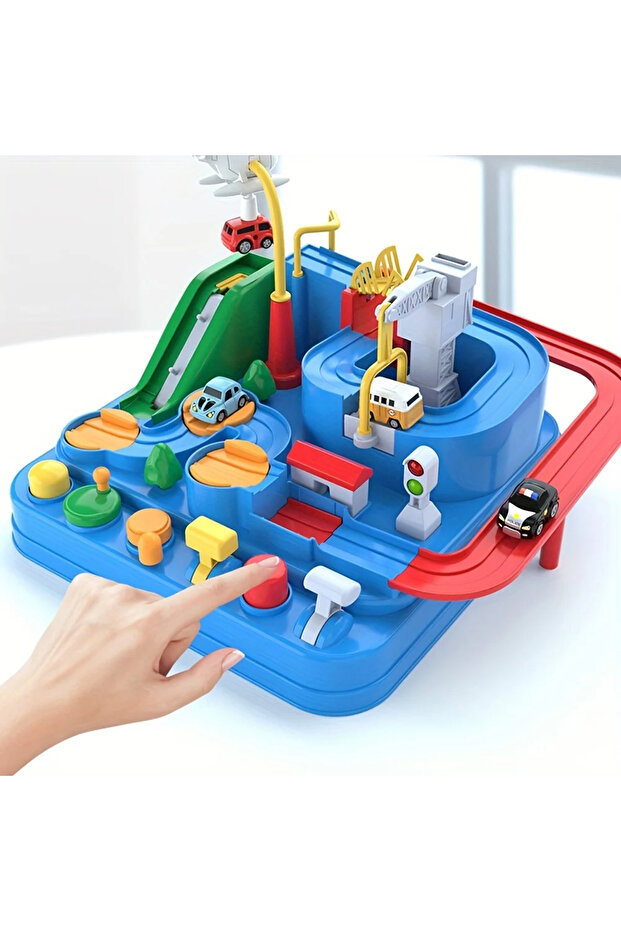 4 Car Adventure Car Platform Toy Magnet Track Parkur Car Adventure