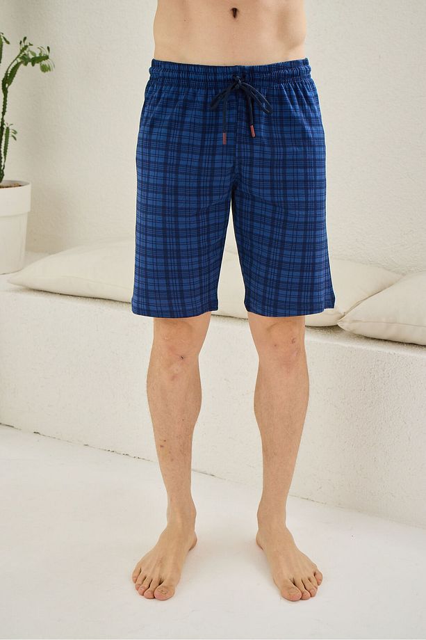 Erkek Ince Tek Alt Çok Rahat Pamuk Şort Pijama - 1