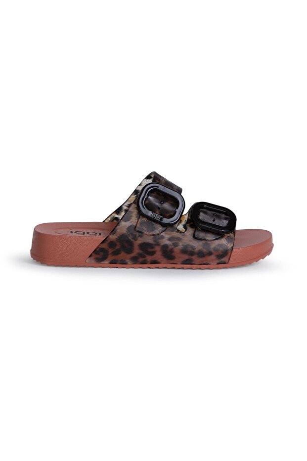 Habana Brillo Leo Women's Tile Leopard Slippers S10336-381