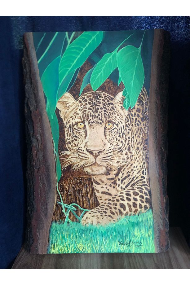 Ahşap Yakma Tablo (LEOPAR) - 1