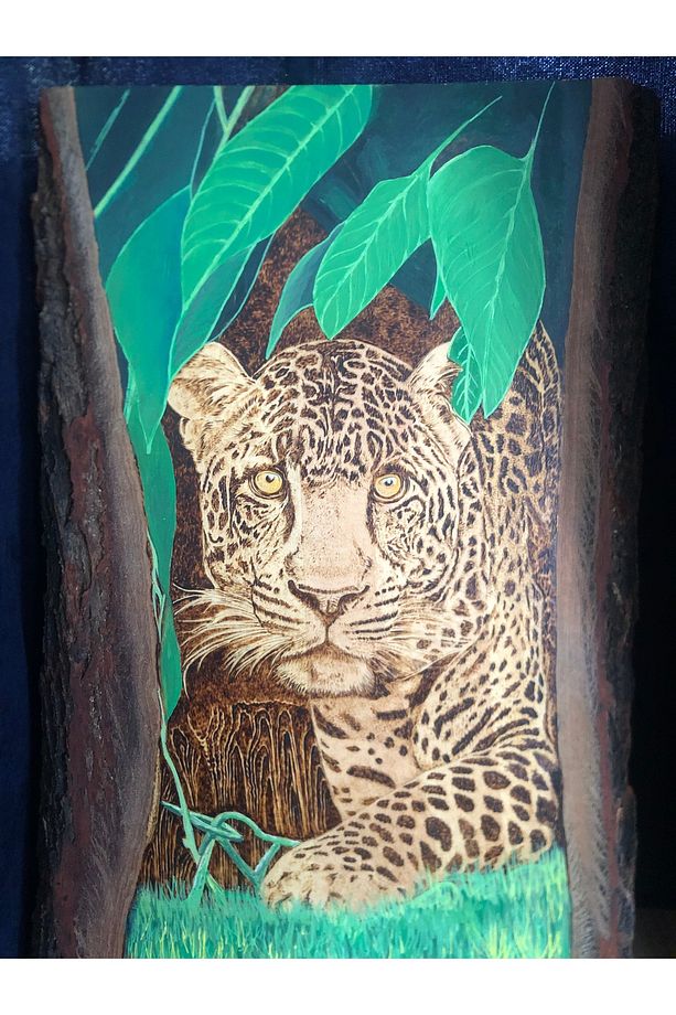 Ahşap Yakma Tablo (LEOPAR) - 2