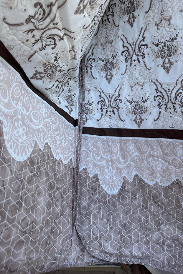 بيكيه مزدوج متعدد الأغراض، بيكيه صيفي، بيكيه منقوش، مفرش سرير (195x220 سم) - 3