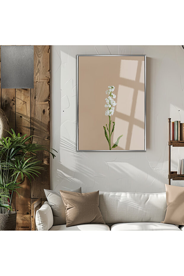 Amazing | Shebboy Flower Botanical Retro Model | Framed Tempered Glass Table Single Vertical