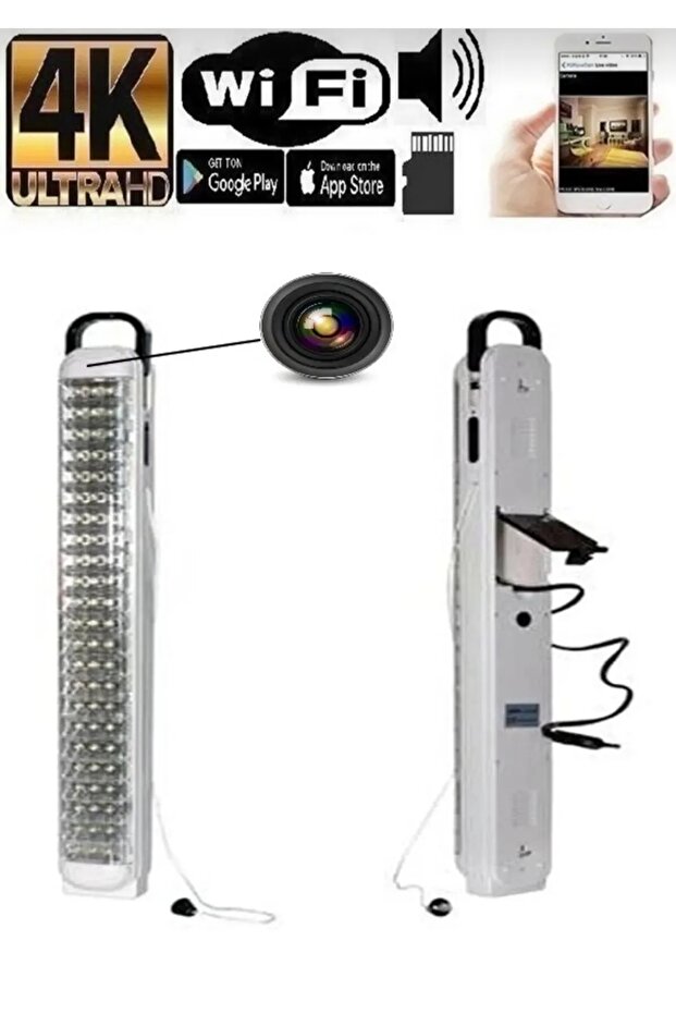 Şarjlı Işıldak - Wifi ile Uzaktan İzlenebilir Kamera - 1