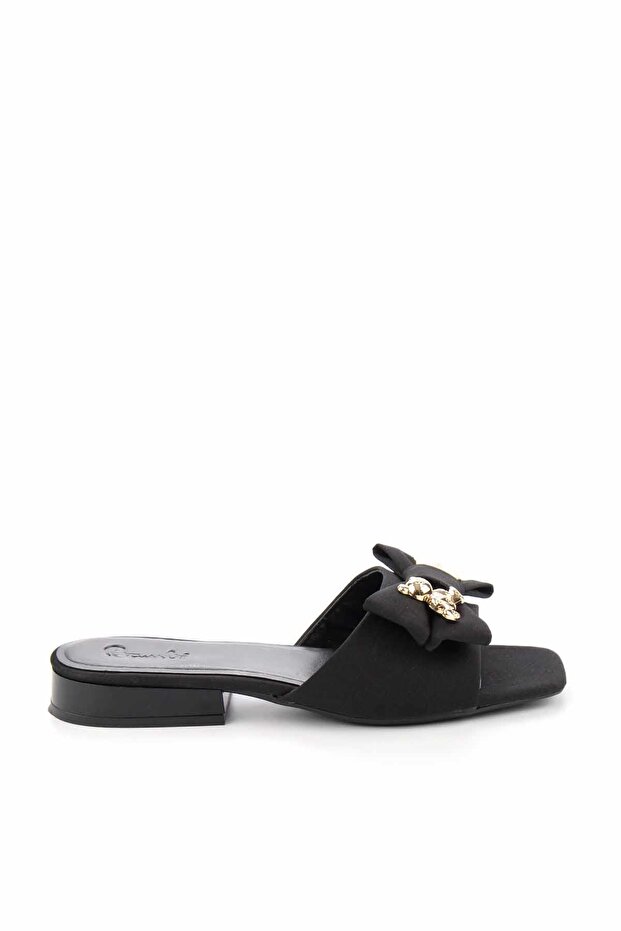 Matte Black Women's Slippers K04213286638