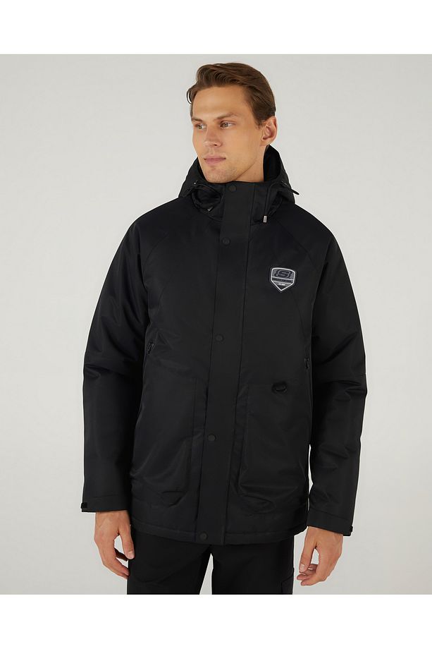 M Outerwear Coated Jacket Erkek SİYAH Mont S242045-001 - 1