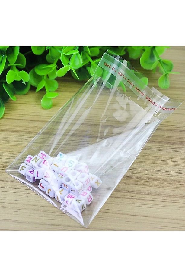 Baskısız Şeffaf Yapışkanlı Poşet 10x15+5cm - 100 Adet- Kendinden Yapışkanlı Jelatin Parlak Poşet - 1