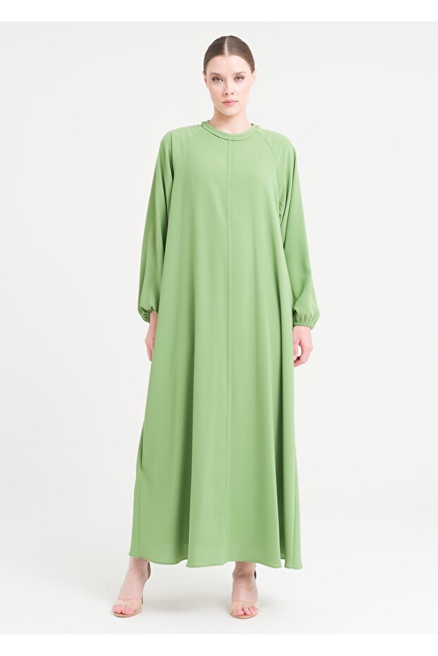 Reglan Kol Kemerli Elbise - 7