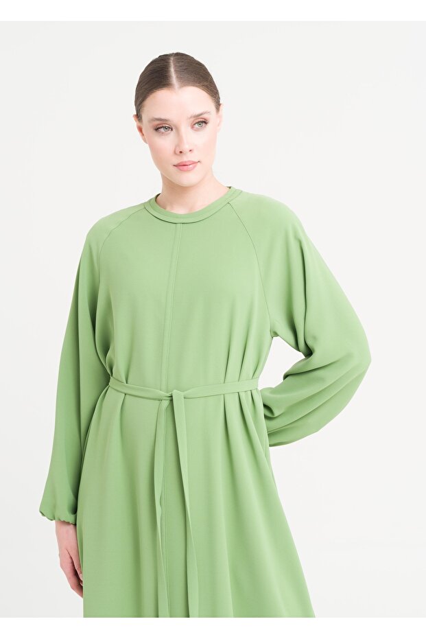 Reglan Kol Kemerli Elbise - 6