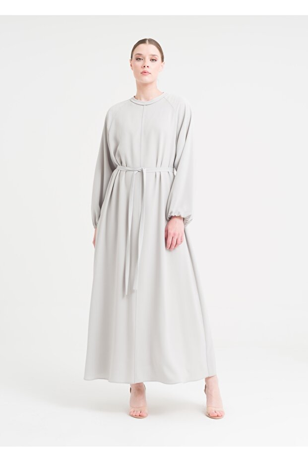 Reglan Kol Kemerli Elbise - 5