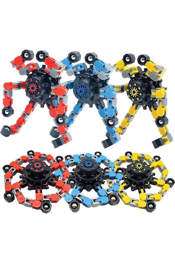 Fidget Spinners Dönüştürülebilir Zincir Robot Oyuncak 1 ADET - 1