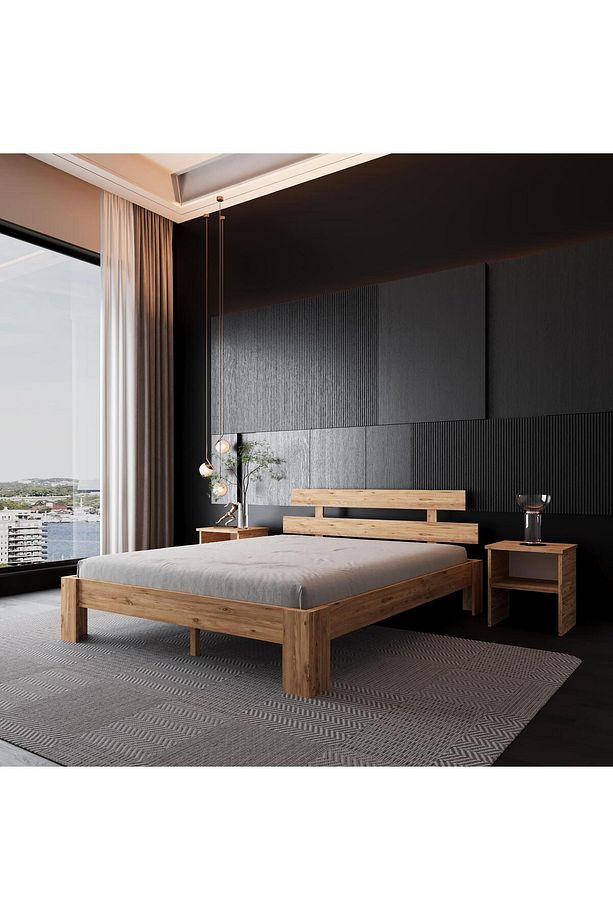 Lotus Atlantik Mdf Karyola |Tek Ve Çift Kişilik Yatak Uyumlu, Kolay Kurulum - 2