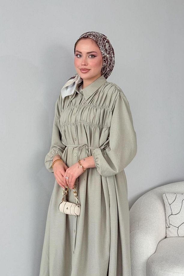 Semiz Gipeli Elbise Mint - 1