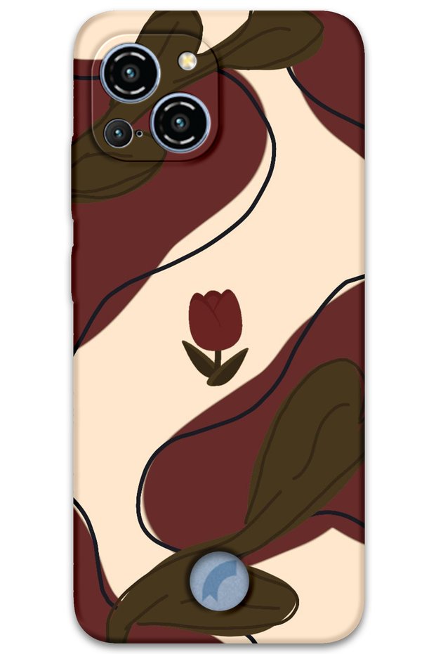 Reeder S23 Pro Max Compatible Flower Pattern Phone Case + Screen Protector - 5790
