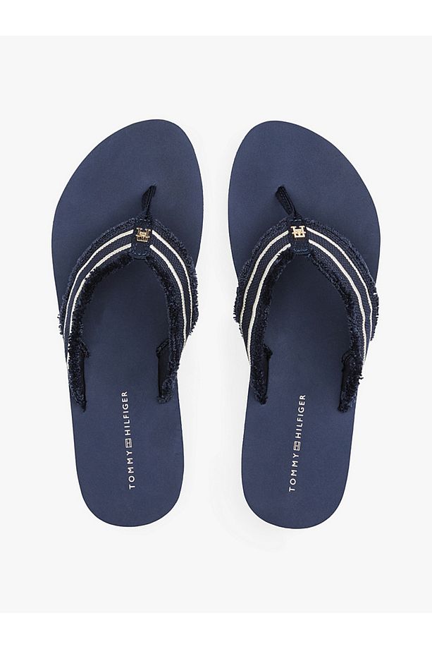TH Monogram Webbing Strap Flip-Flops - 4