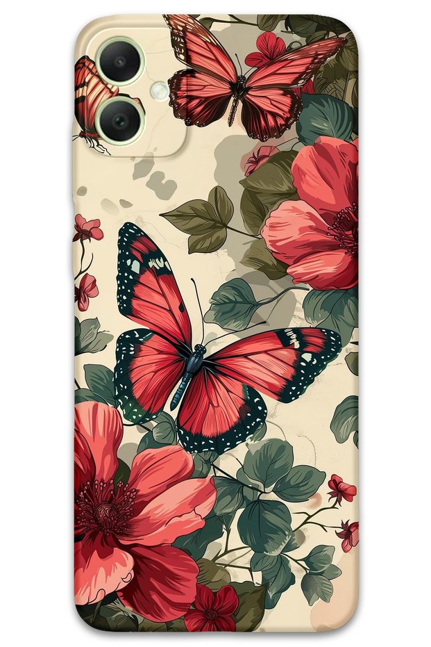 Galaxy A04 Compatible Butterfly Pattern Phone Case + Screen Protector - 5795