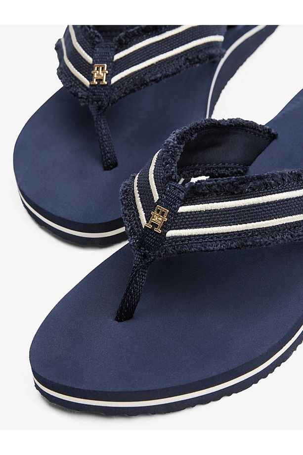 TH Monogram Webbing Strap Flip-Flops - 7