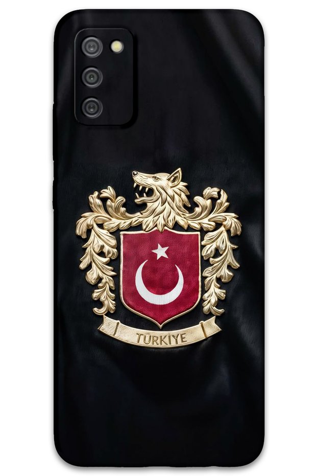 Galaxy A03S Compatible Turkish Patterned Phone Case + Screen Protector - 5855