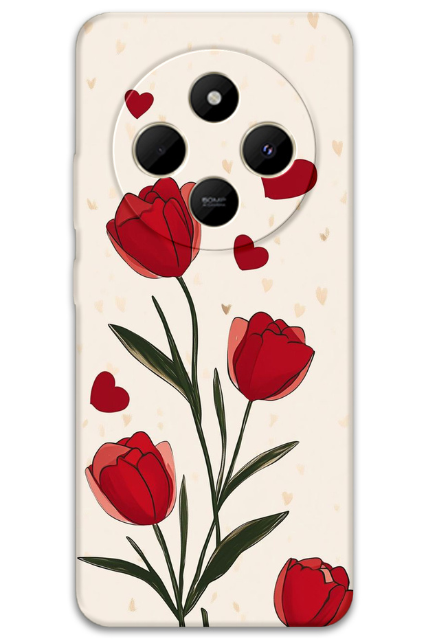 Xiaomi Redmi 14C Compatible Flower Pattern Phone Case + Screen Protector - 5789