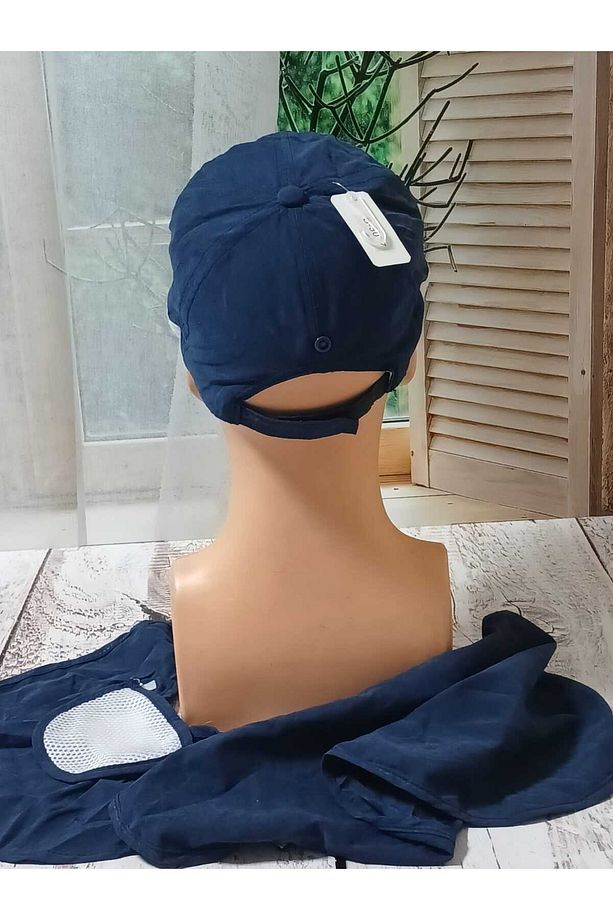 Ense Korumalı File Maskeli Şapka - 7