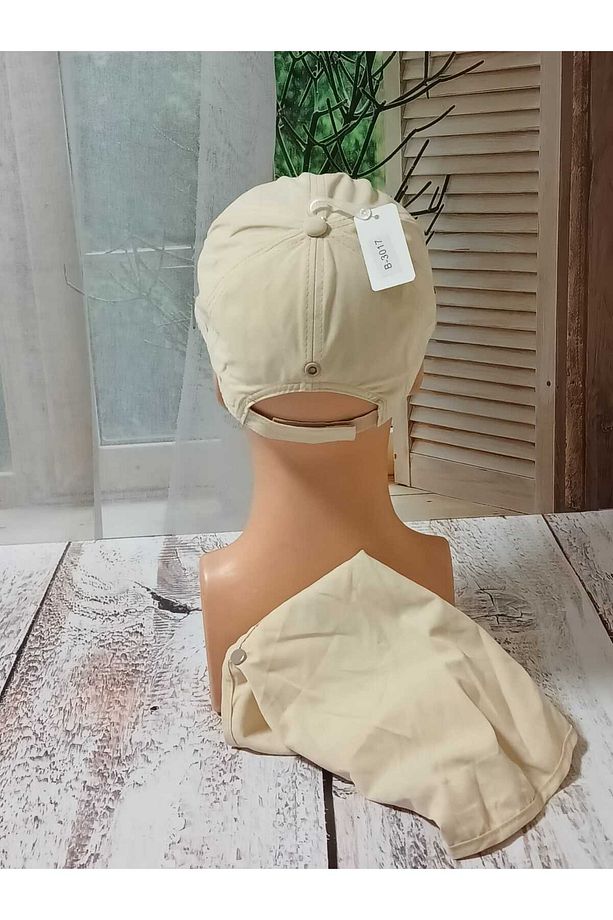 Ense Korumalı File Maskeli Şapka - 2