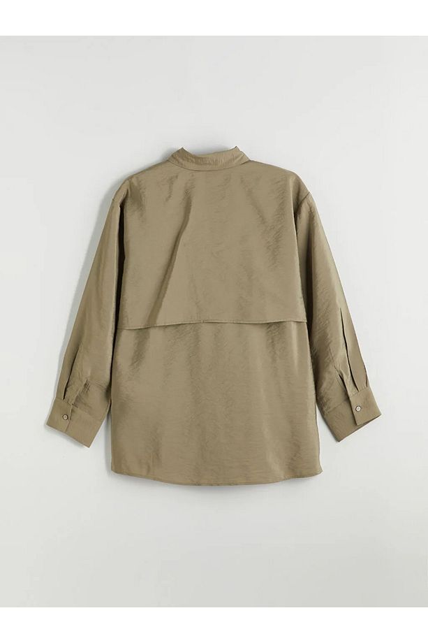 LCW Modest Yeşil Modal Karışımlı Kadın Gömlek Tunik - 4