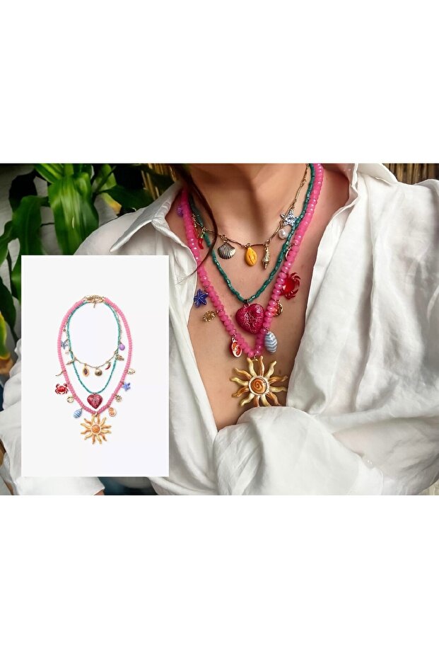 Marka Model Çoklu Kolye - 2