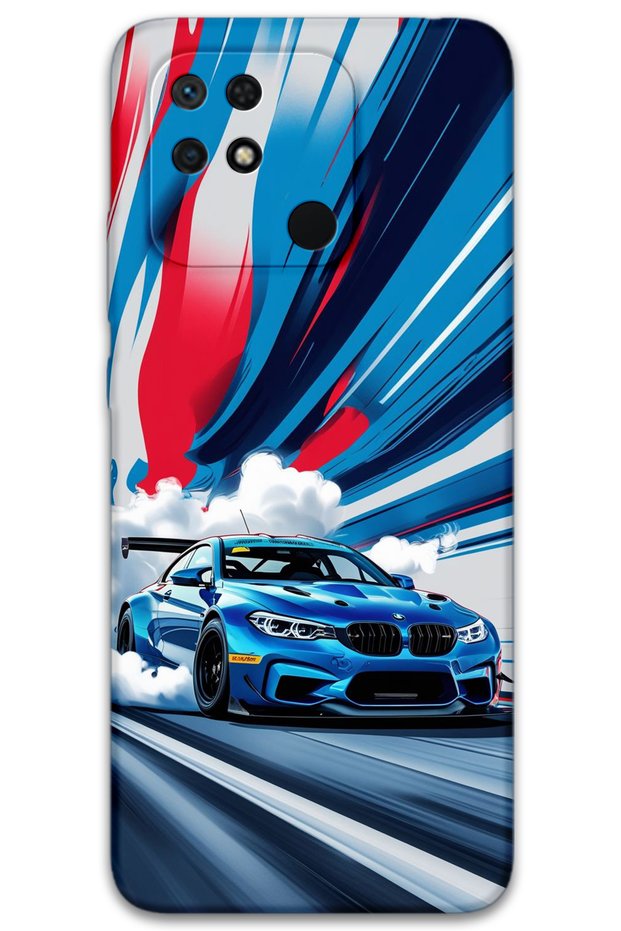 Poco C40 Compatible Car Pattern Phone Case + Screen Protector - 5762