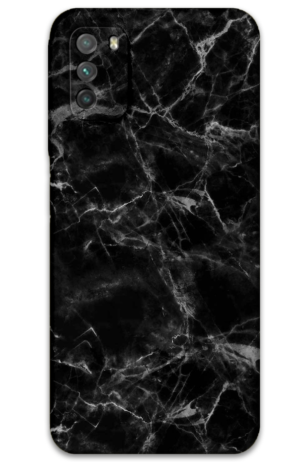 Poco M3 Compatible Marble Pattern Phone Case + Screen Protector - 5815