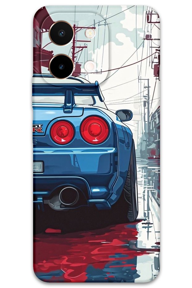 Vivo Y28 Compatible Car Pattern Phone Case + Screen Protector - 5761