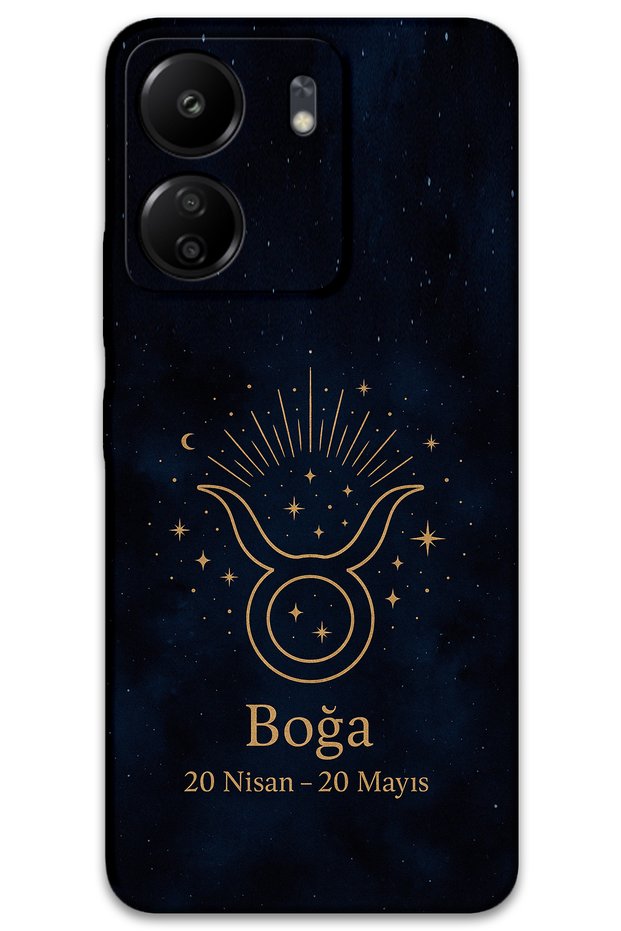Poco C65 Compatible Taurus Patterned Phone Case + Screen Protector - 5769