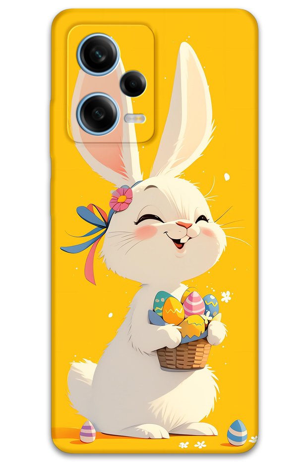 حافظة هاتف متوافقة مع هاتف Xiaomi Redmi Note 12 Pro 5G على شكل أرنب + واقي شاشة - 5807