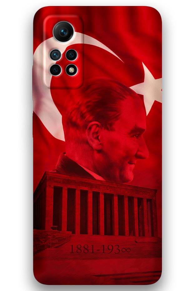 Xiaomi Redmi Note 12 Pro 4g Compatible Ataturk Pattern Phone Case + Screen Protector - 5848