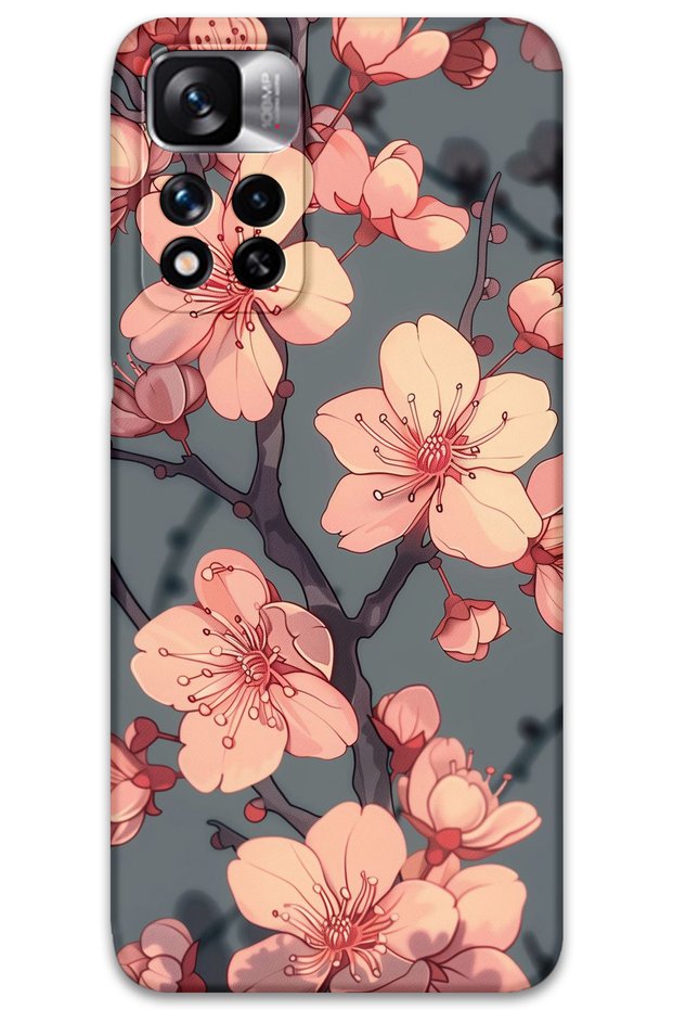 Xiaomi Redmi Note 11 Pro Plus 5g Compatible Flower Pattern Phone Case + Screen Protector - 5801