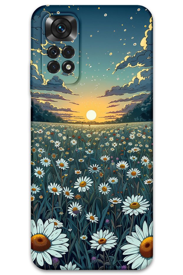 Xiaomi Redmi Note 11 Compatible Flower Pattern Phone Case + Screen Protector - 5792