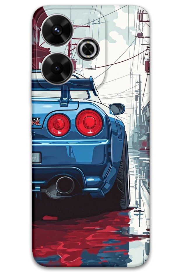حافظة هاتف متوافقة مع نمط السيارة + واقي شاشة لهاتف Xiaomi Redmi 13 - 5761