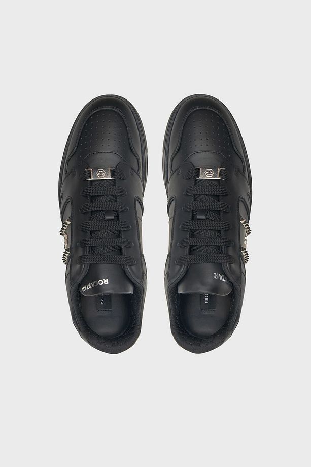 Logolu Hakiki Deri Zımba Detaylı Kalın Taban Sneaker Ayakkabı Erkek AYAKKABI USC0658 P - 3