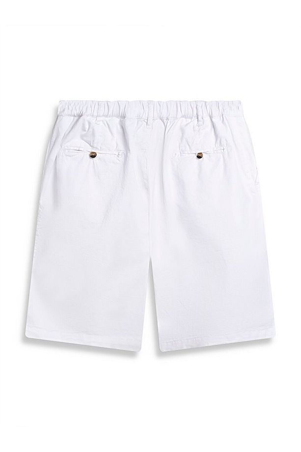 Basıc Midi Regular Gabardin Beyaz Şort - 2