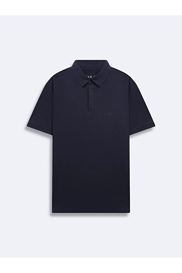 Basıc Regular Kısa Kollu Lacivert T-shırt - 1