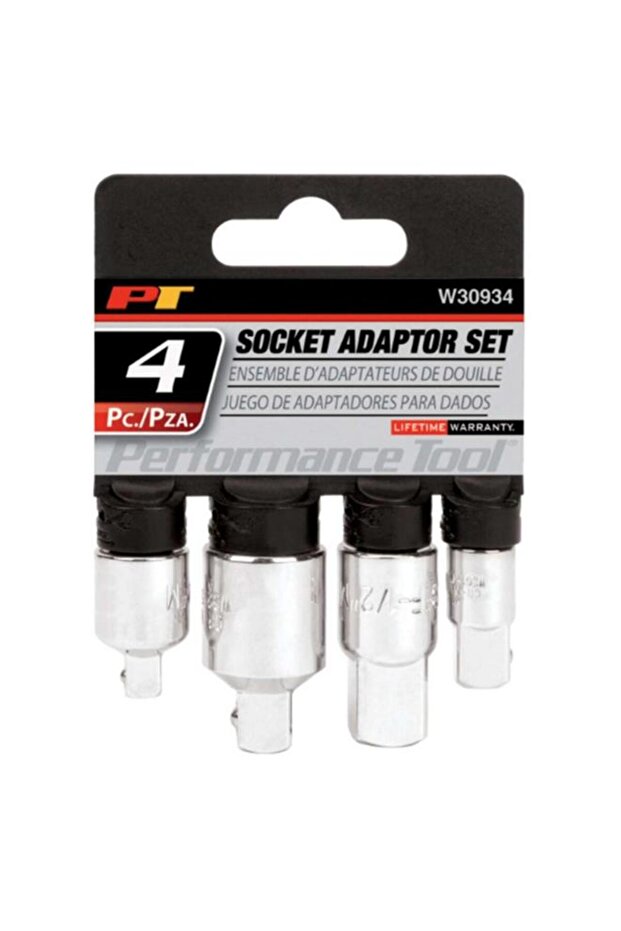 Performance Tool 4-Piece Ergonomic Design Socket Adaptor Set Silver W30934 - 2