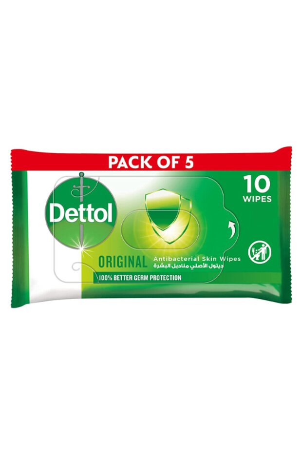 Original Antibacterial Multi Use Wipes 5 x 10pcs