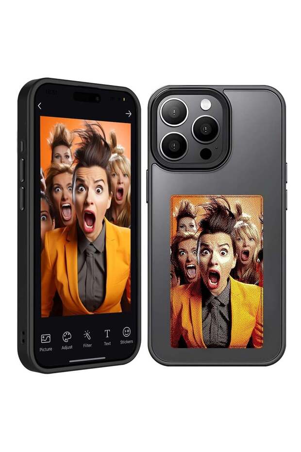 IPhone 15 Pro Case - Techsuit SmartScreen NFC - Black - 1