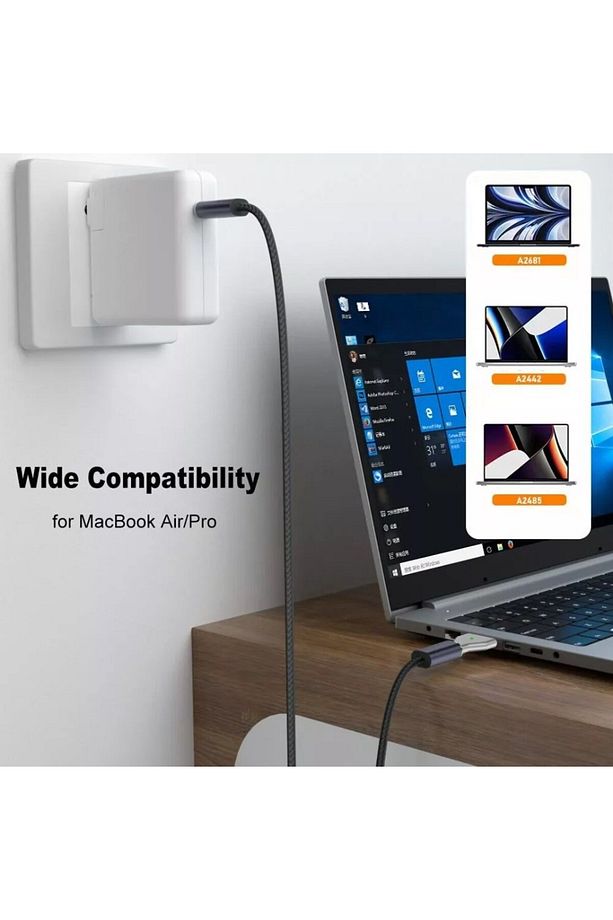 Type-C to Magsafe 3 ile Uyumlu 140W Destekli Şarj Çevirici Adaptör - 5