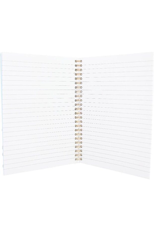 Notebook Solid A5 80 Sheets Lined Turquoise/Gold - 2