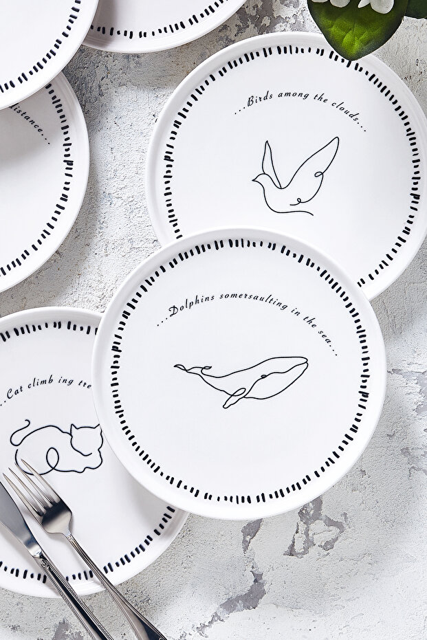 Animal 6 Parça Pasta Tabağı Seti - 3