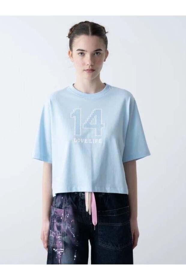 Girl's 14 Life Written Cotton Tshirt