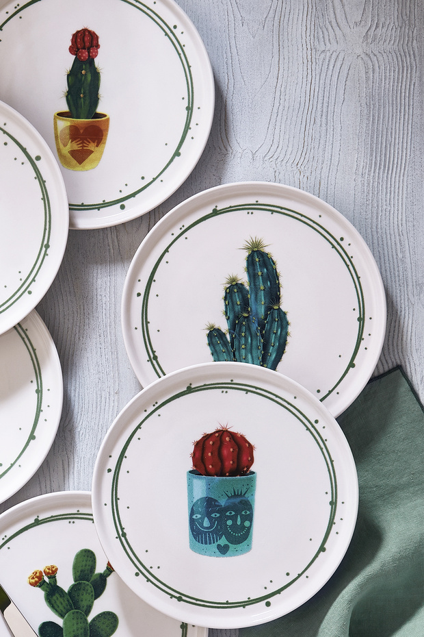 Kaktüs 6 Parça Pasta Tabağı Seti - 3