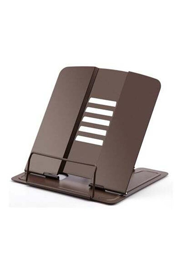 حامل كتب معدني قابل للتعديل باللون القهوة - 4