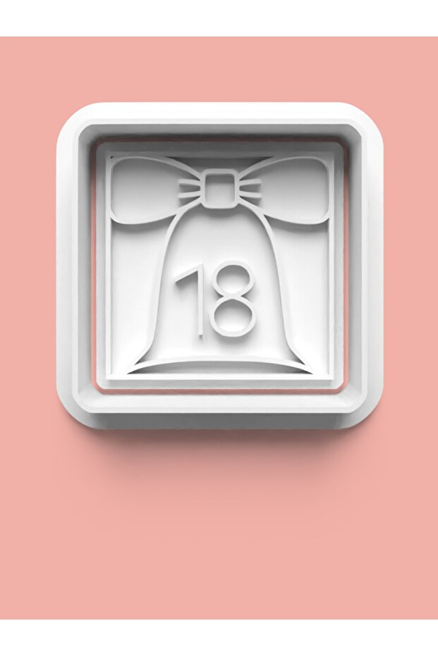 Checkered Number 18 Figure Cookie Mold and Sugar Dough Mold - Number Eighteen