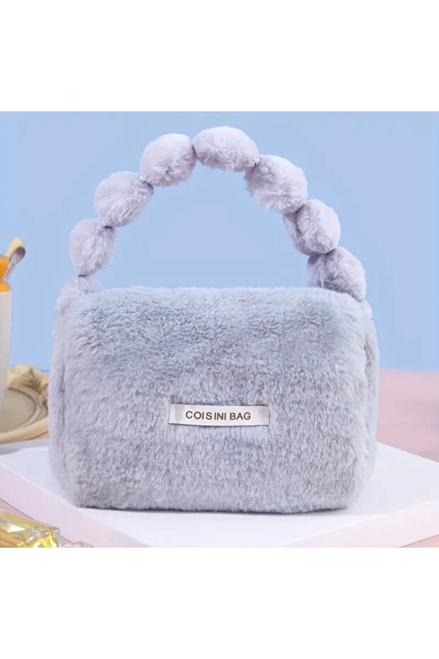 Peluş Çanta Mavi - 1